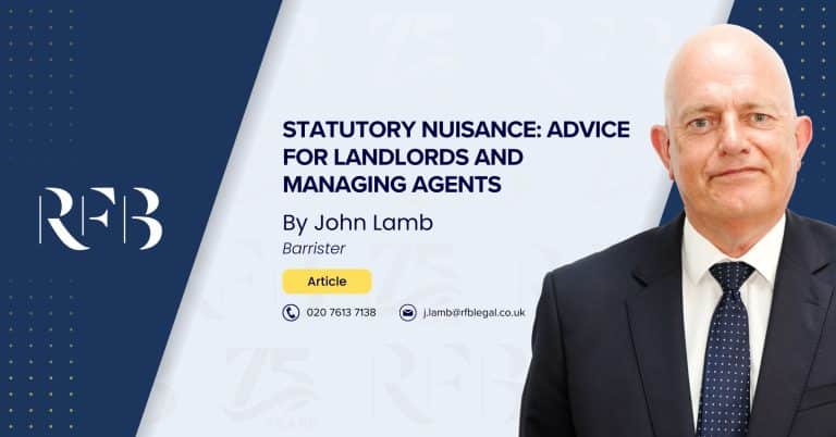 Article cover for 'Statutory Nuisance' article by John Lamb