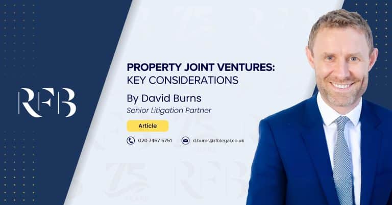 Cover image for article "Property Joint Ventures - Key Considerations (Guide) by Litigation Solicitor David Burns