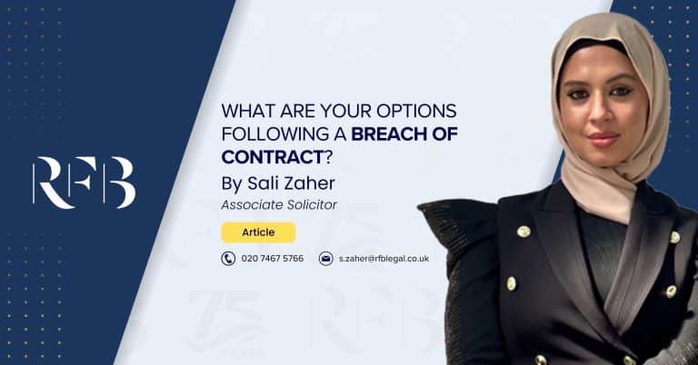 Image de couverture de l'article "Quelles sont vos options après une rupture de contrat ?", par Sali Zaher, avocat.